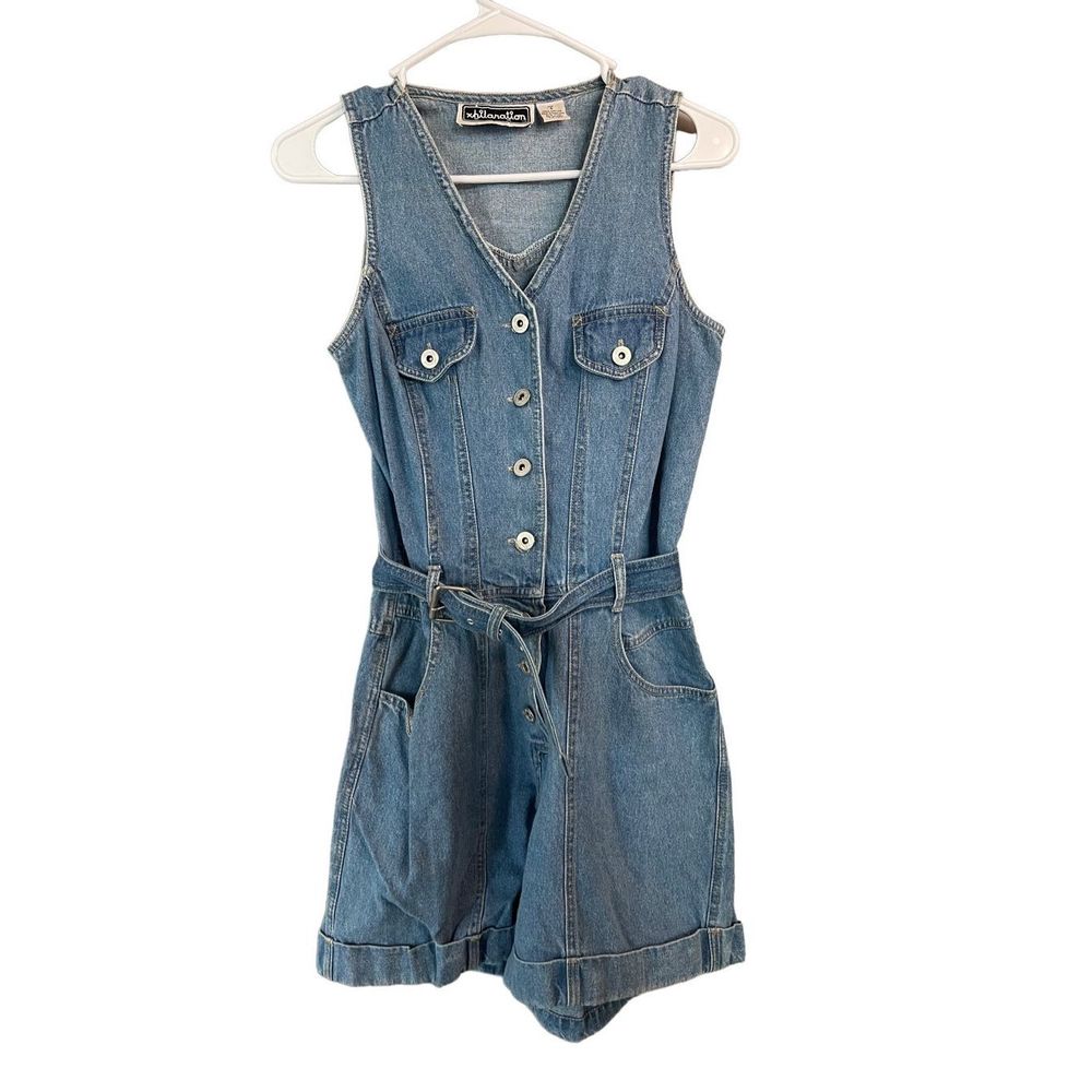 Xhilaration Vintage Y2K Denim Romper Size Small